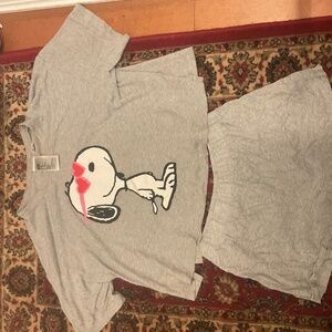 Peanuts Snoopy Two Piece Pyjama Sleepwear Set